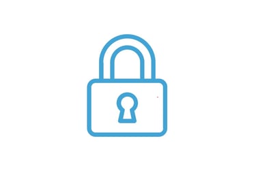 Blue padlock icon symbolizing licensed, bonded, and insured certified locksmith services