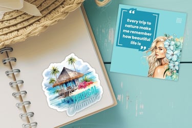 Commercial use PNG summer vacation clipart for making stickers