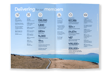 Annual report, typesetting by Michelle Pirovich, Squeezebox