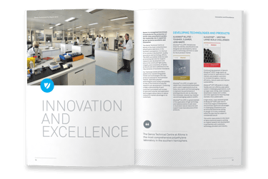 Qenos sustainability report, typesetting by Michelle Pirovich, Squeezebox