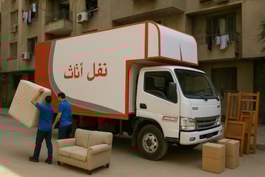 نقل عفش شقة مفروشة في الجيزة بواسطة فريق عفشاوي