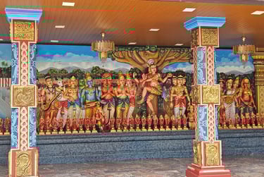 Hindutempel Kuala Lumpur Wandgemälde