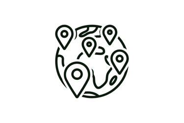 a black and white logo with a dog in the middle