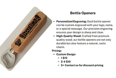 Custom bottle opener pricing