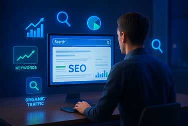 Una persona aprendiendo qué es el marketing digital y conociendo el SEO