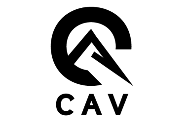 Logo der Climbing Academy Vienna, bestehend aus stilisiertem C A V Buchstaben