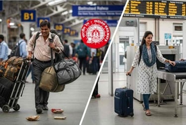 Image displays Passenger carrying extra baggage and baggage screening 
