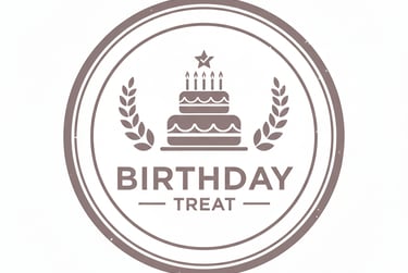 Infographic of a birthday cake showing reward
