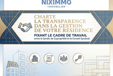 CHARTE LA TRANSPARENCE DANS LA GESTION DE VOTRE RESIDENCE FIXANT LE CADRE DE TRAVAIL entre le Syndic
