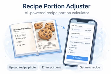Recipe portion calculator