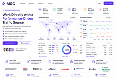 Performance analytics dashboard for campaign tracking and traffic optimization