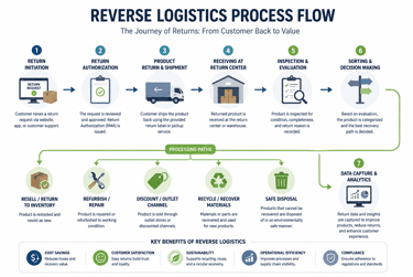 Reverse logistics process flow diagram