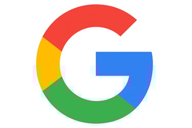 a blue and white letter m with a white letter m