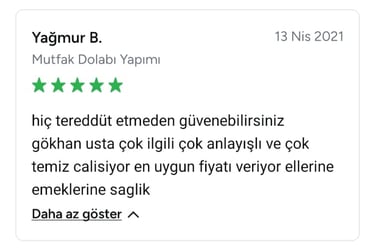 Yağmur isimli müşterinin güvenilir hizmeti vurgulayan görsel