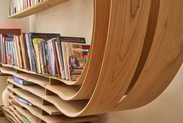 a custom made design bookcase