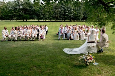 english wedding in Saint Martory Castle