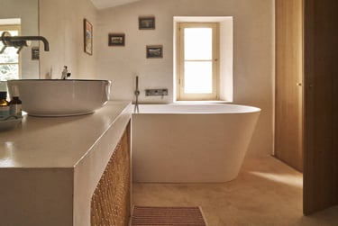 Bohemian Coastal bathroom