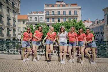photo d'un groupe de copines en enterrement de vie de jeune fille