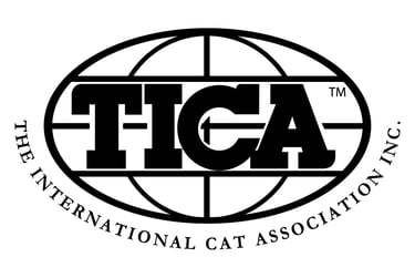 a logo for the international cat association