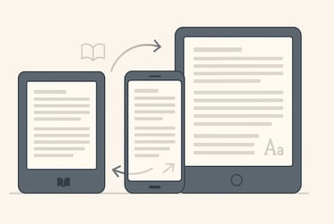 Ebook que se ajusta a móvil, tablet y e-reader (EPUB reflowable)