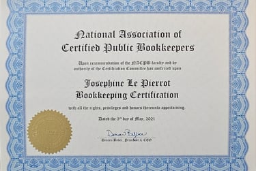 Certificate from National Association of Certified Public Bookkeepers
