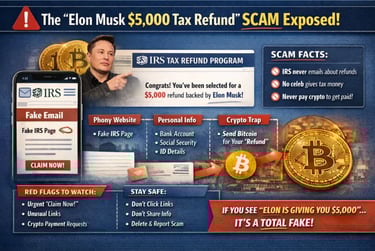 Protect Yourself from Elon Musk Tax Scam. Download Malwarebytes