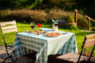essen beim yoga retreat im landhotel altes zollhaus