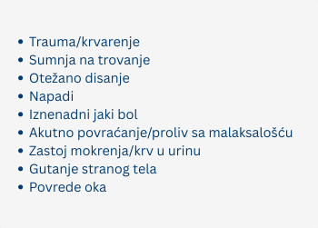 Najcesce hitne situacije