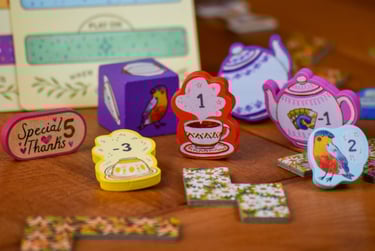 Fiammingo Games best cozy board game So happy you're here! tokens