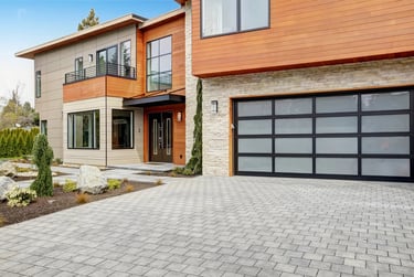 Modern concrete driveway installation by West Linn Concrete, ensuring long-lasting performance and style.