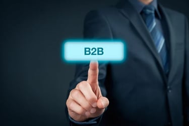 Businessman selecting B2B distributor on virtual screen – Zyncopra partnership support
