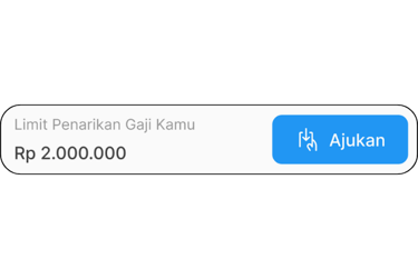 Tampilan aplikasi Flexpay dengan limit penarikan gaji