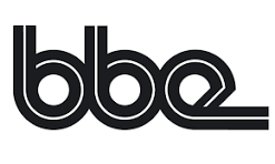 Minimalist black and white BBE logo featuring lowercase letters with a distinctive parallel line design.