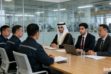 China sourcing - Tunisian team meeting manufacturers