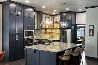 Kitchen remodel with custom cabinetry and layout redesign