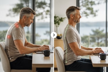 Lien entre mobilité des épaules et posture chez un homme de 50 ans