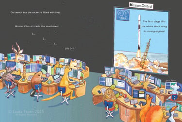 Animal engineers at Mission Control.