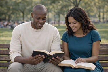 Adventist couple in making, praying together