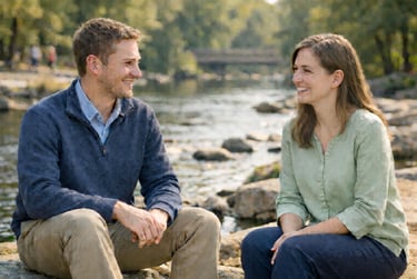 Christian couple building a faith-centered relationship