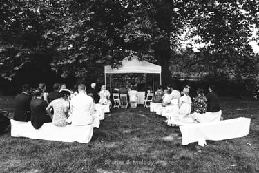 Outdoor civil ceremony in Brandenburg, Germany.