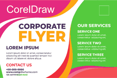 Corporate Flyer Template in CorelDraw