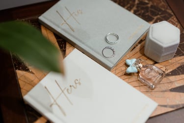 a wedding ring bearer's ring with a ring on it