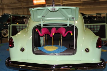 Flamingos in the trunk?  Why, of course!