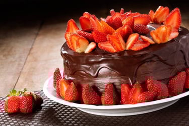 Torta Nutella com morango