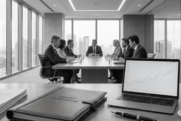 Reunião de advogados do Hutter Advogados Associados em ambiente profissional