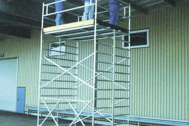 travaux sur échafaudages volants