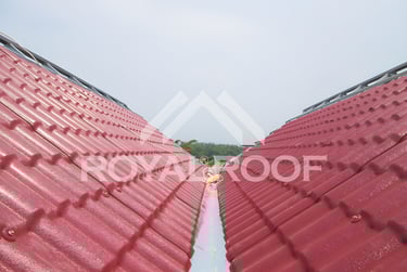 Proyek Genteng uPVC Royalroof bangunan ruko mojosari