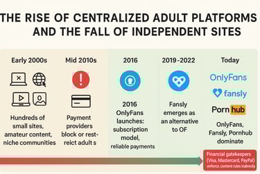 Chart showing the rise of centralized adult platforms