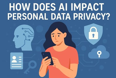 How AI impacts personal data privacy chart