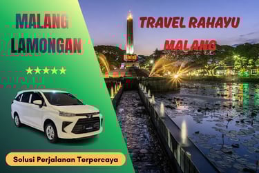 Jasa Travel Malang Lamongan dengan mobil Avanza putih dari Travel Rahayu Malang